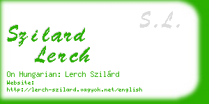 szilard lerch business card