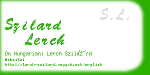 szilard lerch business card